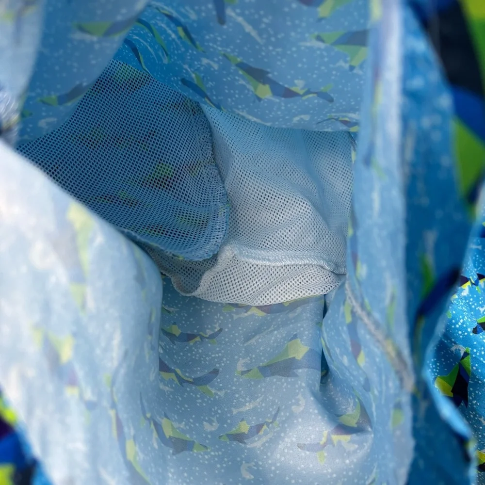Tailorbyrd Swim Trunks Mens XL Blue‎ Shark Print Mesh Lined Pockets Beach Vacay